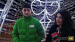 Striptease Leads to Big Cock Christmas Pounding