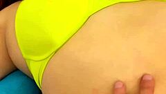 Sexy Latina's Cute Navel Gets Deep Fingering Massage