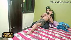 Skinny Desi Girlfriend Takes Hunk's Rough Thrusts