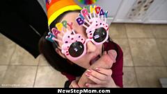 naughty milf and cute babe team up for heartbroken guy's big cock party with licking tits pussy anal cheating threesome!