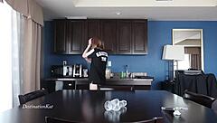 wanna see this blonde ride dildo on desk hard?