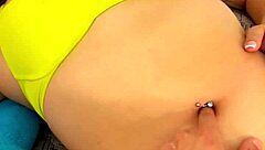 Sexy Latina's Cute Navel Gets Deep Fingering Massage