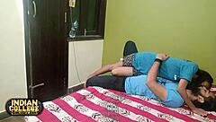 Skinny Desi Girlfriend Takes Hunk's Rough Thrusts