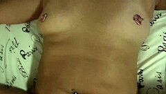 Oiled blonde milf housewife gaping shaved pussy creampie closeup