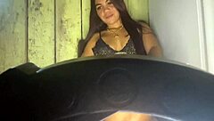 flexible brunette's tight pussy grips during wild ride!