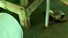 slim puffy pussy flashes wildly at crowded beach