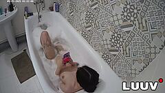 luuv vilika's private late-night bath flash voyeur routine