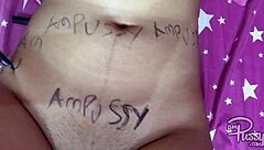 filipina teen 18+ inks ampussy on naked solo body