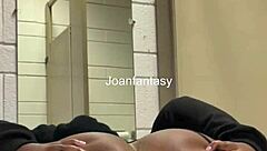 joanfantasy toys ebony ass in bathroom solo