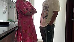 Young Bhatija Chodas Big Ass Sauteli Chachi with Female Condom