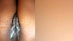 Creamy pussy after fingering in homemade solo session