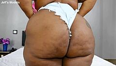 Super Sized Ebony BBW Bianca Bombom Toys Her Huge Curves