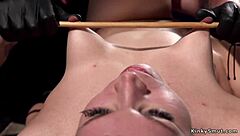 i'm chained up this alt redhead slave gets tormented rough