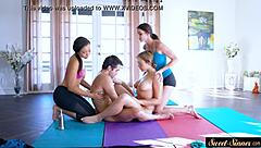 Curvy 18+ babe deepthroats and fucks hard post-yoga session!