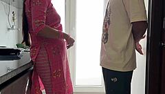 Young Bhatija Chodas Big Ass Sauteli Chachi with Female Condom