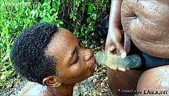 Hot Sluts Strap-On Fuck in Rain!