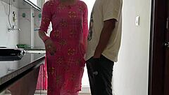 Young Bhatija Chodas Big Ass Sauteli Chachi with Female Condom