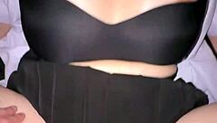 sexy student with big tits gets creampied raw by senior in dorm