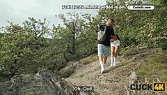 Husband Jerks Off Watching Wife Take Two Cocks In Forest Mmf Threesome!