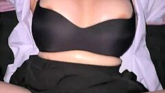 sexy student with big tits gets creampied raw by senior in dorm