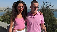 Stranger's Big Dick Fucks Couple's Ass and Pussy in Bi Threesome