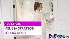 Melissa Stratton's Big Tits Passionate Playboy Striptease Tease