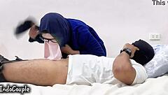 muslim wife facesits husband and swallows cum first time ever