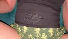 ivy jewelz relaxes on couch while guy films their closeup session