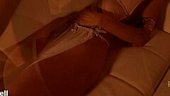 Florane Russell Toys Her Big Tits In Solo Play