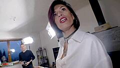 Elora Mancini's Wild French Milf Threesome Casting Ecstasy