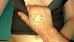 ivy jewelz relaxes on couch while guy films their closeup session