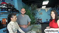 Huge Titted Brunette Drilled Deep For Cash