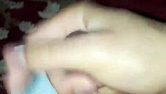 cumming hard while masturbating to hot sexy porn with loud moaning and monster cock fantasies