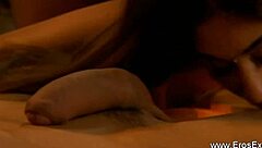 sensual indian beauty delivers erotic handjob and blowjob massage