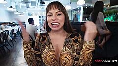 Sneaky Waitress Rides Cowgirl Hard Then Doggystyle Till Caught