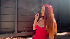 Artemisia Love Horny Milf Solo Smoking Outdoor Big Tits