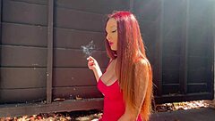 Artemisia Love Horny Milf Solo Smoking Outdoor Big Tits