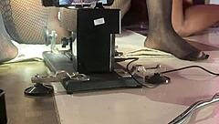 blackpussy pornstar fucks sex machine so smooth