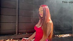 Artemisia Love Horny Milf Solo Smoking Outdoor Big Tits