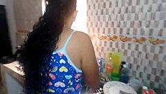 Curvy Latina Seduces Stepson with Big Ass Kitchen Fuck