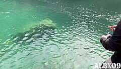 Argentinian babe fucked outdoors then facial cumshot blast