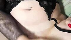 slutty wife takes thick cock deep in her creamy pussy creampie