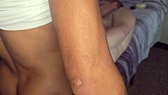 Snow bunny gasps as bbc bareback shifts to side pounding part 2