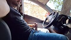 strange guy strokes off wildly in public outdoors