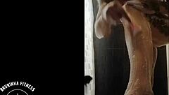 portuguese redhead babe shaves wet pussy smooth in shower