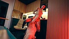 Nerdy brunette's juicy ass turns bro into rough fuck machine