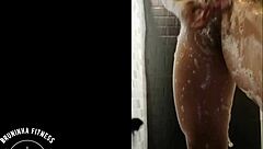 portuguese redhead babe shaves wet pussy smooth in shower