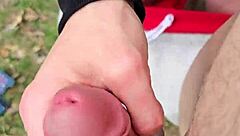 Wife's Outdoor Reach Around Fingering and Handjob