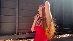 Artemisia Love Horny Milf Solo Smoking Outdoor Big Tits