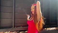 Artemisia Love Horny Milf Solo Smoking Outdoor Big Tits